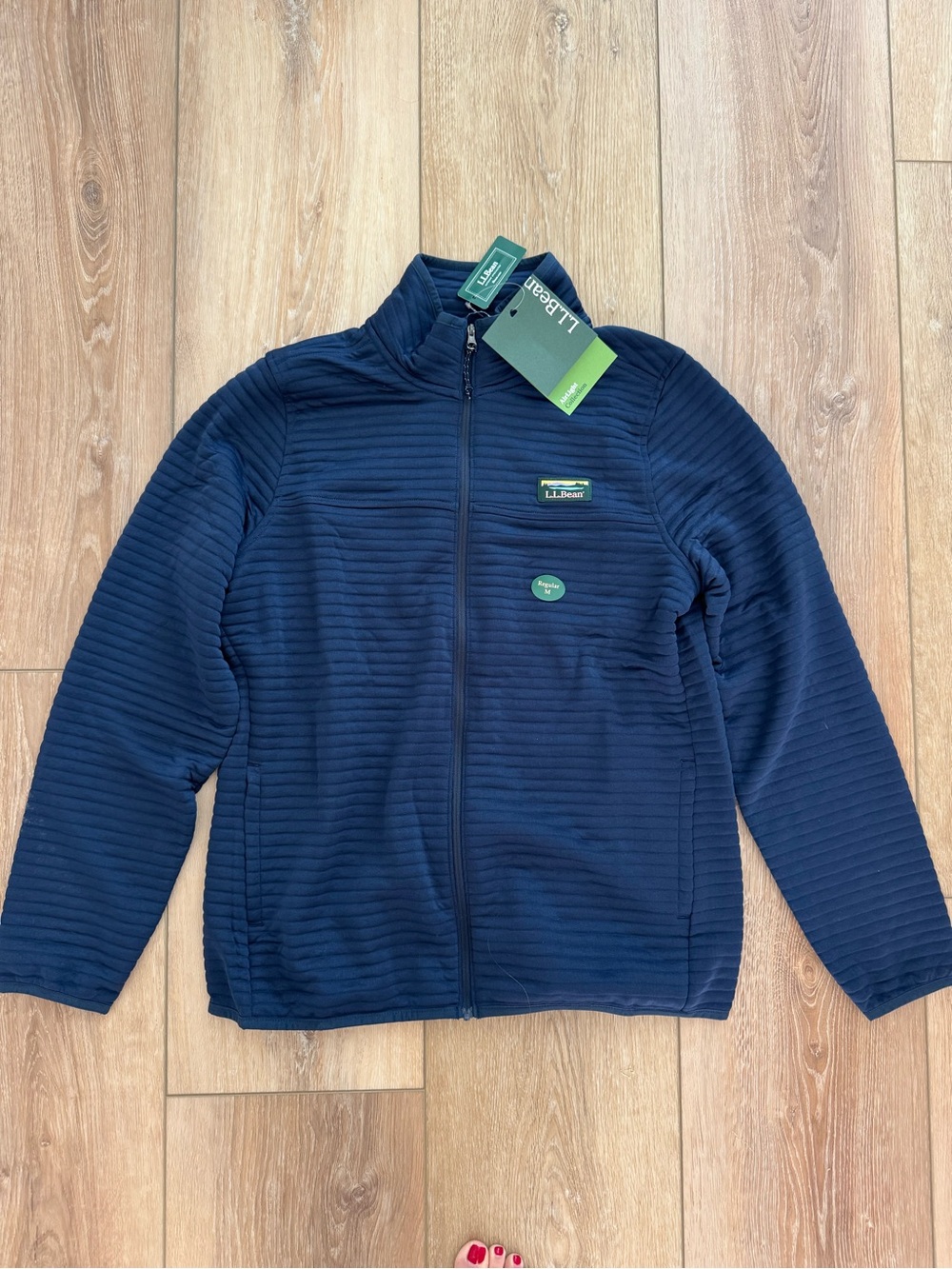 NWT L.L. Bean Women’s Navy Lightweight Quilted Half-Zip pullover